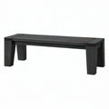Banc en bois noir 120 x 35 x 45 cm - style contemporain